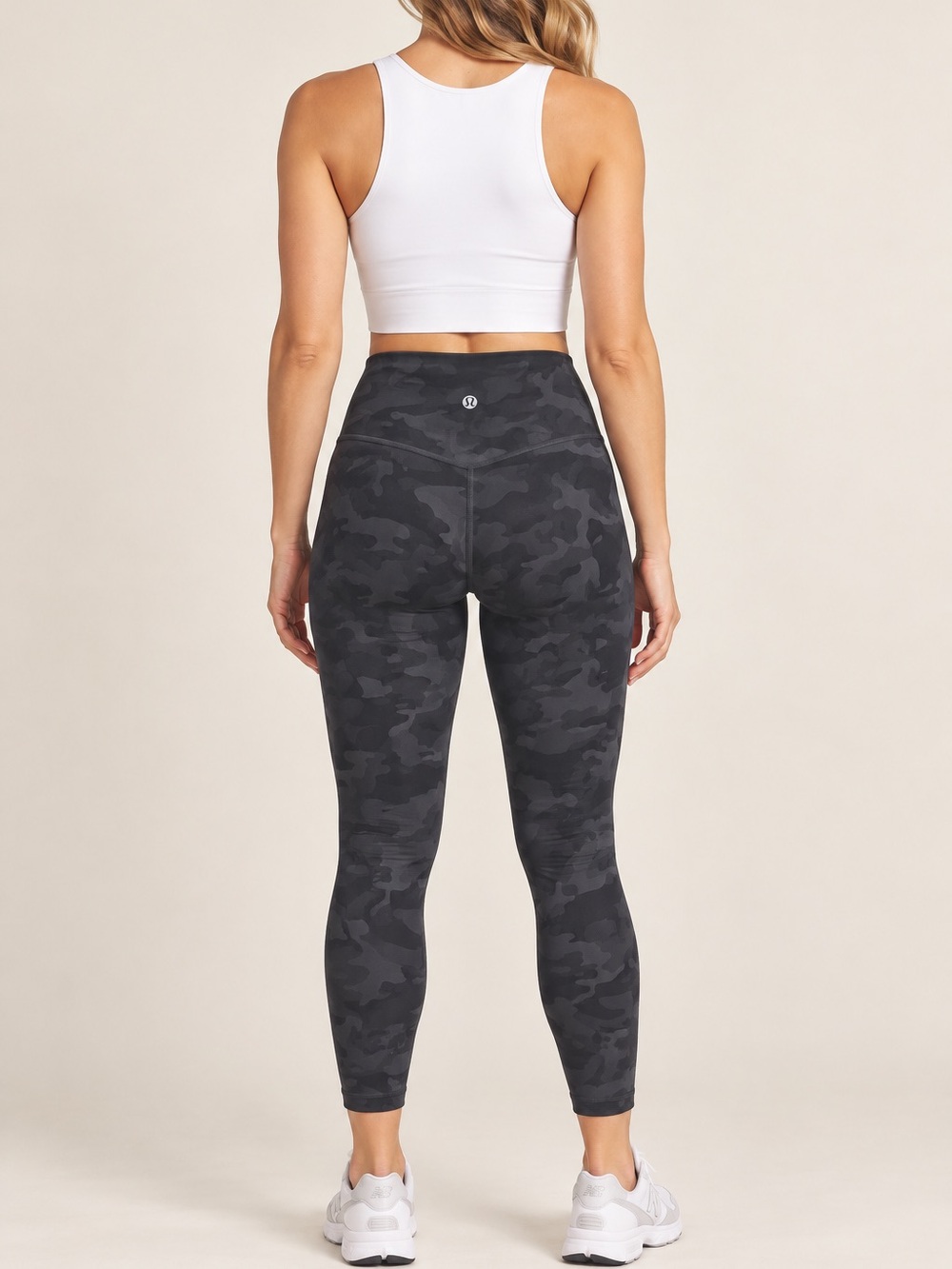 lululemon athletica High-Rise Camo 7/8 Leggings - Black/Charcoal